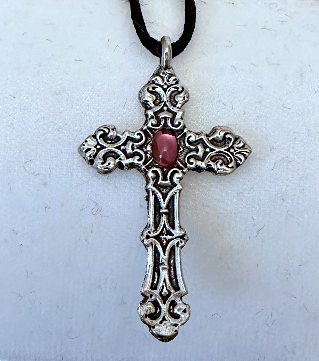 Necklace on white background